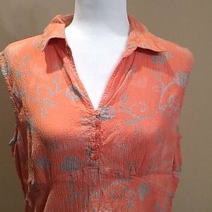 5 for $20 Christopher & Banks Orange Sleeveless Top